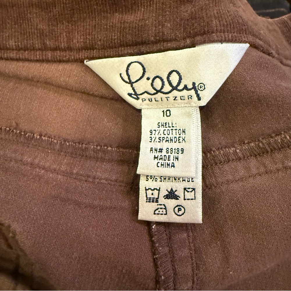 Lilly Pulitzer Women’s Chocoalte Brown Corduroy Bootcut Pants sz 10 - Picture 6 of 9